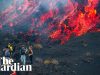 Núi Etna, Italy phun trào, dung nham đỏ rực tuôn xuống sườn núi